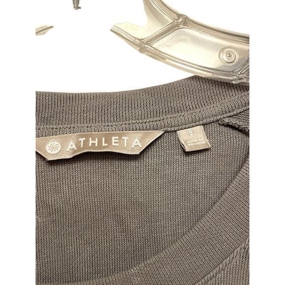 Athleta Serenity Criss Cross Pullover Sweatshirt Size Small‎ Gray Lounge Comfort - Picture 4 of 8